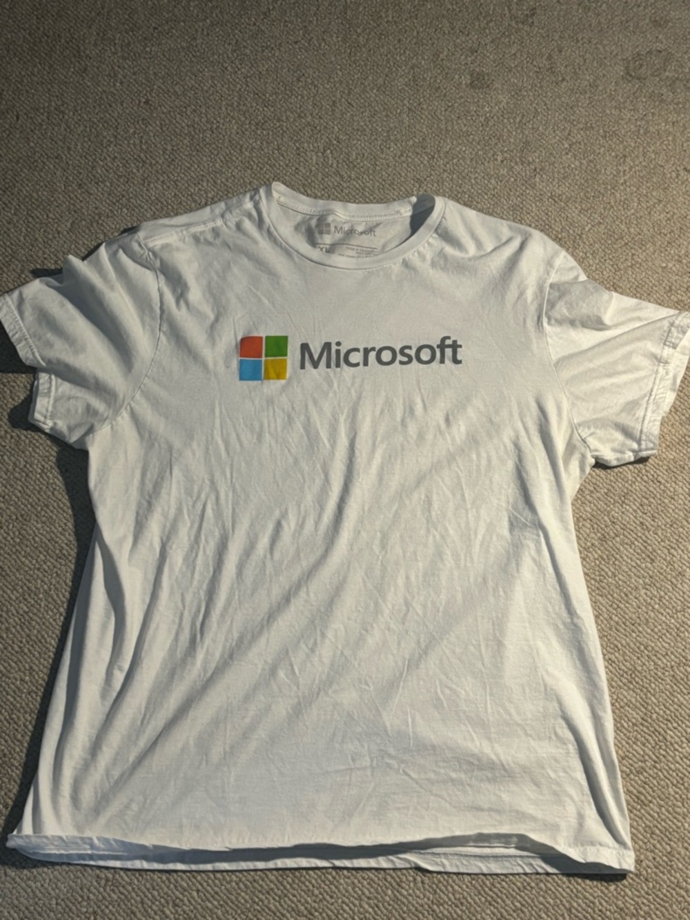 Microsoft White Logo T-Shirt - Multicolor Logo XL